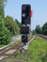 HP0 TROTZ EINES STRECKENANSCHLAGS IN FREILAGE :: Hier befindet sich ein Streckenanschlag der S-Bahn Berlin in Freilage, obwohl das zugehrige Asig 60  Halt!  zeigt.