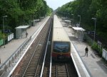 Berliner S-Bahn,am 12.Mai 2012,in der Station Berlin Biesdorf.