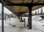 Ausgedient: Reste der grnderzeitlichen Architektur im Berliner S-Bahnhof  Ostkreuz  - am unteren, noch nicht modernisierten Bahnsteig Richtung Innenstadt. 13.12.2012