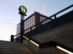 Abendstimmung an der unterirdischen Berliner S-Bahnstation  Anhalter Bahnhof . 25.5.2014