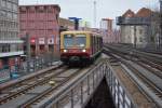 BR 485 der Berliner S-Bahn unterwegs am 24.12.2014 auf der Linie S75 zum Westkreuz. Aufgenommen bei der Einfahrt Berlin Alexanderplatz.