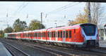 Hier die beiden nagelneuen S-Bahn Triebzüge für die Hamburger S-Bahn mit den erkennbaren NVR-Nummern: 9480 0490 503-0 D-DB + 9480 0490 516-2 D-DB am 22.10.19 Bf.