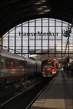 Ein 474er erreicht als S31 nach Berliner Tor den Bahnhof Hamburg-Dammtor.