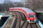 S31 kurz hinter dem Hamburger Hauptbahnhof auf dem Weg ber die Verbindungsbahn nach Altona.