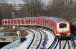 Hamburg Hbf im Januar 2013. S-Bahn nach Altona bie der Ausfahrt.