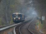 Weihnachtszug der Hamburger S-Bahn auf der Fahrt von Blankenese nach Ohlsdorf.