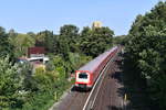 472 Doppeleinheit als S21 Elbgaustraße - Aumühle am 29.08.2018 kurz vor der Station Diebsteich 