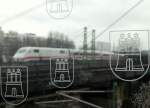Hamburg-Logos auf verschmierten Scheiben sollen wohl so eine Art Identitt schaffen...