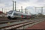 1442 162 (Bombardier Talent 2) der S-Bahn Mitteldeutschland (MDSB II | DB Regio Südost) als S 37921 (S9) von Halle(Saale)Hbf nach Eilenburg durchfährt das Gleisvorfeld von Halle(Saale)Hbf. Aufgenommen von der Delitzscher Straße. Bild durchlief die Selbstfreischaltung. [26.1.2018 | 15:31 Uhr]