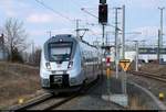 1442 678 (Bombardier Talent 2) der S-Bahn Mitteldeutschland (MDSB II | DB Regio Südost) als S 37249 (S2) von Leipzig Messe nach Leipzig-Stötteritz erreicht den Hp Leipzig Nord auf der