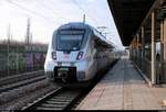 1442 666 (Bombardier Talent 2) der S-Bahn Mitteldeutschland (MDSB II | DB Regio Südost) als S 37255 (S2) nach Leipzig-Stötteritz steht in ihrem Starthaltepunkt Leipzig Messe auf der