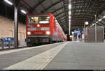 143 959-5 der S-Bahn Mitteldeutschland (DB Regio Südost) als S 37776 (S7) nach Halle-Nietleben steht in ihrem Startbahnhof Halle(Saale)Hbf auf Gleis 8.