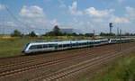 Am 10.07.2021 war 1442 101 mit einem weiteren 1442 als S5X auf dem Weg von Zwickau über Leipzig nach Halle.