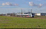 1442 304 (Bombardier Talent 2) lässt die Landsberger Ortschaft Hohenthurm hinter sich.