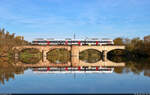 Herrscht in der Saaleaue bei Halle-Wörmlitz Windstille und kommt kein Boot vorbei, erscheinen die Züge doppelt. ;)
Ein 9442 (Bombardier Talent 2) und sein Spiegelbild, fotografiert an einem milden Herbsttag.

🧰 S-Bahn Mitteldeutschland (Abellio Rail Mitteldeutschland GmbH)
🚝 S 74778 (S7) Halle(Saale)Hbf–Lutherstadt Eisleben
🕓 26.10.2024 | 13:43 Uhr