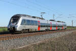 Eine S-Bahn „1442 666„ am Morgen des 22.4.26 bei Marke nach Halle.