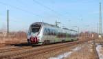 1442 631 bei der Ausfahrt, mit der S5 nach Leipzig/Halle Flughafen, aus Zwickau (Sachs) Hbf Hier bei der Überfahrt auf der Olzmannsbrücke. 01.02.2014