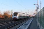 Ausfahrt aus dem Bahnhof Böhlen (b.Leipzig) hat die 1442 123 mit der SX nach Zwickau (Sachs)Hbf.