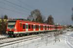 423 189-0 als S2 fhrt am 18.12.10 nach Petershausen, hier bei der Ausfahrt vom Haltepunkt Poing.