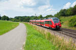 442 231 mit der S3 39341 von Nürnberg Hbf nach Neumarkt (Oberpf) bei Pölling, 14.07.2018