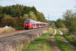 442 727 als S3 39358 von Neumarkt (Oberpf) nach Nürnberg Hbf bei Postbauer-Heng, 26.09.2018