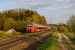 442 743 als S3 (Neumarkt (Oberpf) - Nürnberg Hbf) bei Postbauer-Heng, 18.04.2020