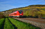 Grinsekatze auf Überführungsfahrt. 1440 031 der S-Bahn Nürnberg auf dem Weg in ihre Heimat. 
Aufgenommen am 01.11.2022 in Thüngersheim