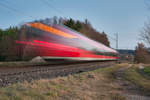 Langzeitbelichtung bei der S3 (Nürnberg Hbf - Neumarkt (Oberpf)) bei Postbauer-Heng, 15.02.2020