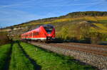 Grinsekatze auf Überführungsfahrt. 1440 031 der S-Bahn Nürnberg auf dem Weg in ihre Heimat. 
Aufgenommen am 01.11.2022 in Thüngersheim