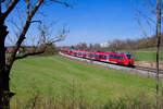 442 224 als S3 39337 (N�rnberg Hbf - Neumarkt (Oberpf)) bei Postbauer-Heng, 11.04.2022