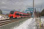 Als S 39168 kommt 442 237 aus Hartmannshof zurck, und wird gleich im Bahnhof Lauf links der Pegnitz halten, um weitere Reisende in Richtung Bamberg aufzunehmen. Hier wurden soeben die Brcke ber die A9 berquert. 