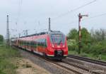 442 234 und ein unbekannt gebliebener 442 sind am 07.05.13 auf der S1 bei Eggolsheim Richtung Nrnberg unterwegs.