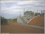 Ansicht der neuen S-Bahn-Station in Frankfurt am Main-Zeilsheim am 11.05.2007 zwei Tage vor der offiziellen Inbetriebnahme, die am 13.05.2007 erfolgte (vgl.