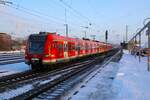 DB S-Bahn Rhein Main 423 874-7 und 423 xxx-x in Hanau Hbf als Überführungsfahrt am 20.01.24