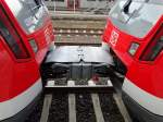 Zwei neue 430er der S-Bahn Rhein Main am 12.07.14 in Frankfurt am Main Höchst