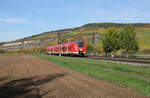 DB S-Bahn Rhein-Ruhr 1440 306-7 als Tfzf Richtung Wrzburg, am 17.10.2022 bei Thngersheim.