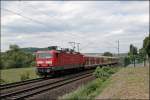 143 584 (9180 6 143 584-1 D-DB) schleppt die S8 von Dortmund Hbf nach Mnchengladbach Hbf bei Wetter(Ruhr) wird der Zug auf den Chip gebannt. (22.05.2008)
