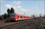 Steuerwagen vorraus ist eine S5 nach Dortmund Hbf unterwegs. (07.03.2009)
