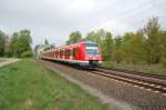 Die neue S-Bahn Rhein Ruhr Verkehr bei Testfahrt ber den Mittellandkanal bei Peine