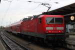Rostocker S-Bahn nach Berlin:143 852-2 mit RE 93657 von Rostock Hbf nach Berlin Hbf(tief)laut aussage vom Tf ist der Planzug am Vortag ausgefallen wegen Vandalismus.17.09.2011 ob der Zug weiter bis