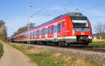 S-Bahn Stuttgart, BR 430 096/596
Aufgenommen am 26.03.2024 in Nellmersbach.