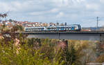 Zwei graue 430er fahren als S4 nach Marbach übers Neckarviadukt. Ihr nächster Halt ist dann auch Marbach.
01.04.2026
