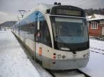 Nochmal die Saarbahn in Winterlicher Stimmung.