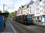 Saarbahn an der Haltestelle Saarbrcken-Hellwigstrae. Die Aufnahme des Foto war am 20.09.2010.