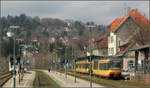 Die Steilstrecken um Freudenstadt -    Um die Innenstadt von Freudenstadt näher an die Bahn anzubinden (der heutige Hauptbahnhof lag etwas abseits), wurde statt eines Tunnels zum Murgtal eine