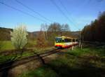 Auf der Talstrecke der Albtalbahn traf ich am 20.03.2014 S 30012 nach Bad Herrenalb, die an diesem Tage mit Tw 571 bedacht wurde.