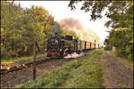 Am 6.10.2026 war auf der Zittauer Schmalspurbahn gemischter Betrieb mit Dampf und Diesel Loks.