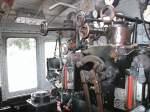  Zittauer Bimmelbahn (SOEG)Fhrerstand von Lok 99 749 (Auf dieser Lok konnte ich,welche Freude,bis zur Endstation Kurort Oybin,mitfahren)  10.August 2004