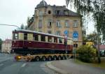 Am 19.09.2008 hatte ich viel Glck, der VT 137 322 bog in Zittau vor mir auf einen Tieflader in die Strae ein und an der nchsten Ampel rechts ab, wo ich ihn aus dem Auto gut fotografieren konnte.