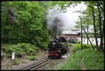 99749 fuhr hier am 24.05.2016 mittags mit dem Personenzug nach Kurort Johnsdorf in Bertsdorf aus.